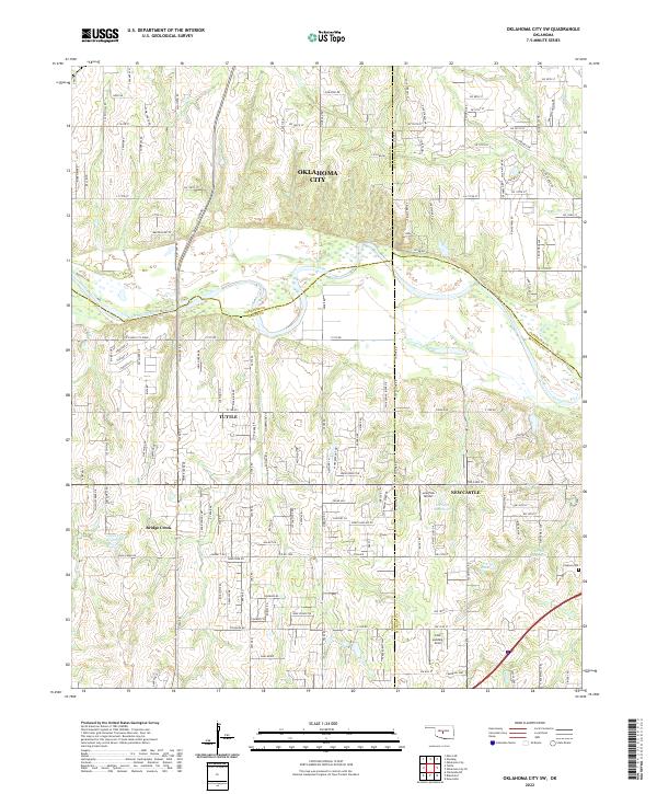 Oklahoma City SW, OK — USGS 7.5-minute topo (2022)