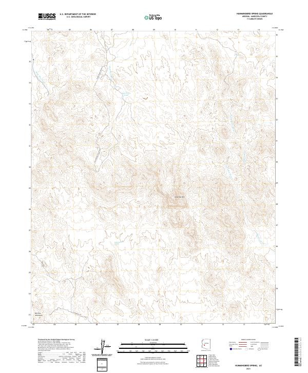 Hummingbird Spring, AZ — USGS 7.5-minute topo (2021)
