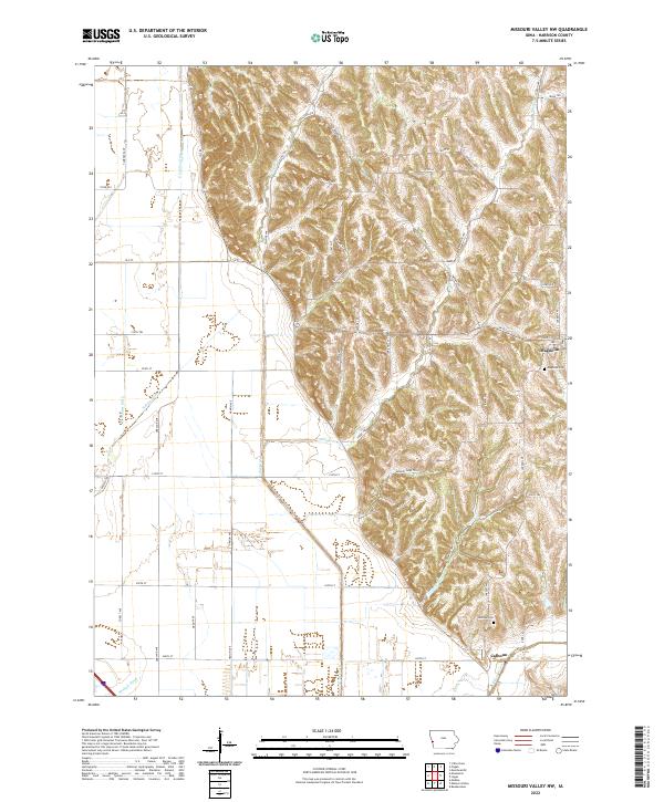 Missouri Valley NW, IA — USGS 7.5-minute topo (2022)