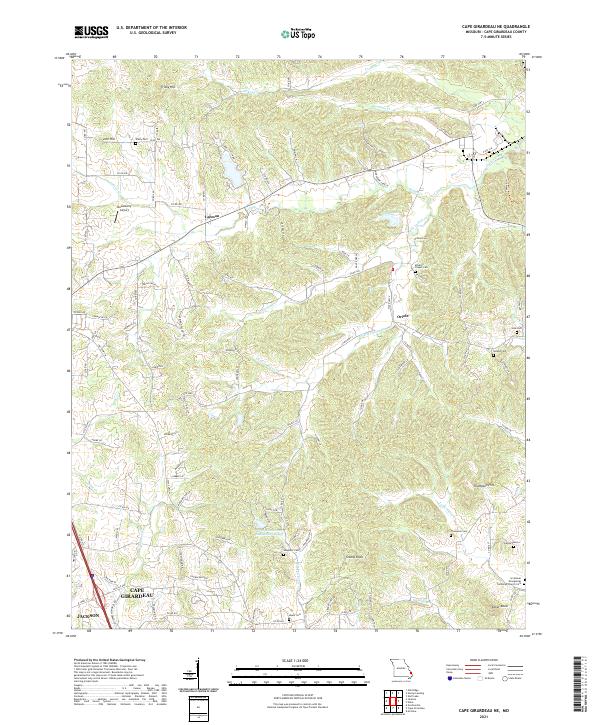 Cape Girardeau NE, MO — USGS 7.5-minute topo (2021)