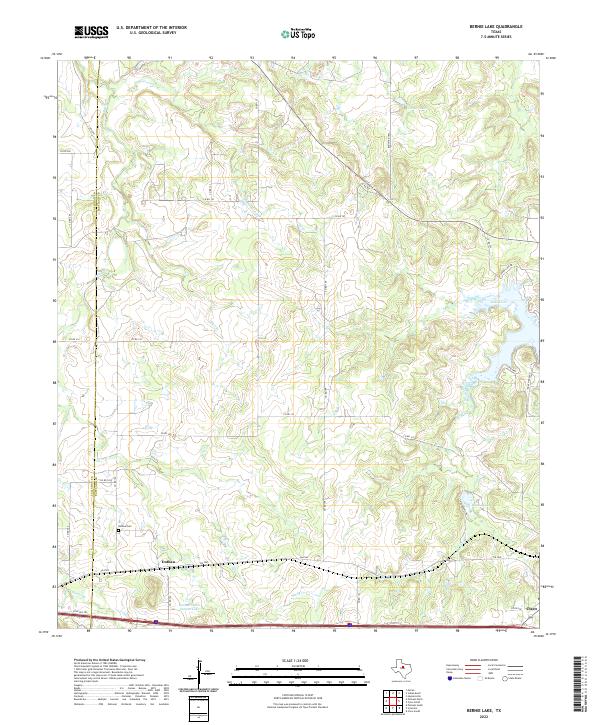 Bernie Lake, TX — USGS 7.5-minute topo (2022)