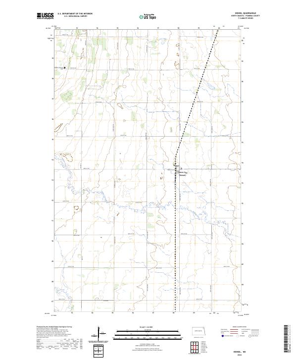 Hensel, ND — USGS 7.5-minute topo (2024)