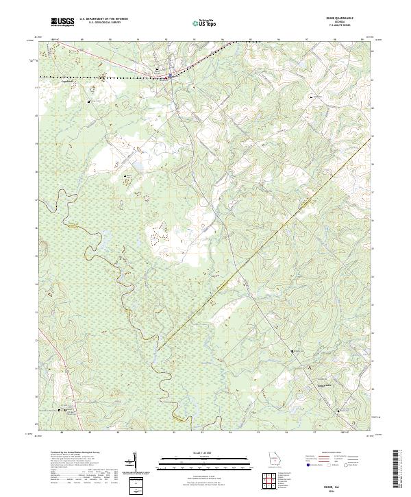 Rhine, GA — USGS 7.5-minute topo (2024)