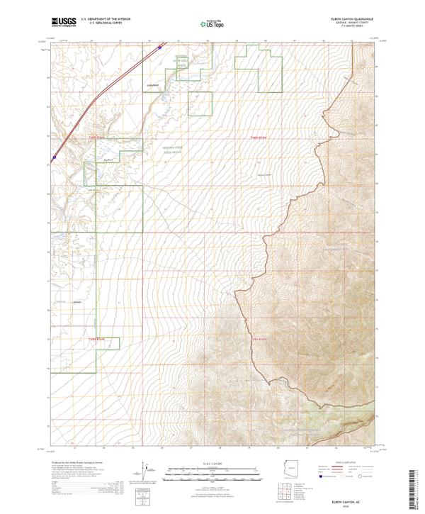Elbow Canyon, AZ — USGS 7.5-minute topo (2026)