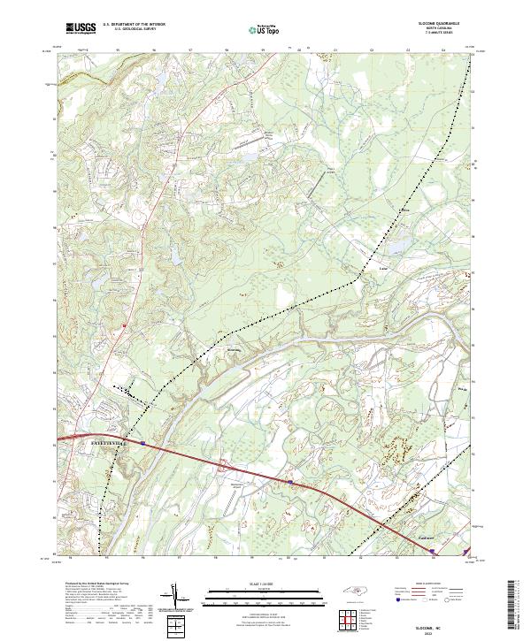 Slocomb, NC — USGS 7.5-minute topo (2022)