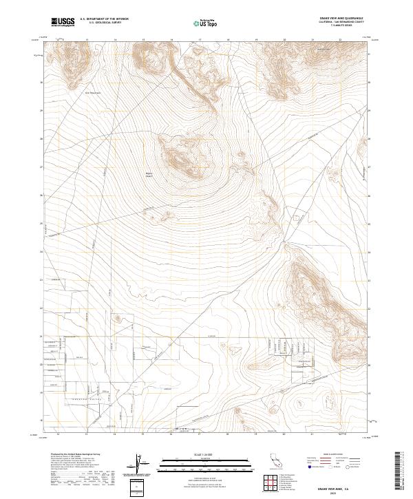 Grand View Mine, CA — USGS 7.5-minute topo (2023)