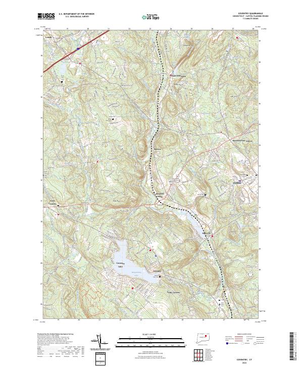 Coventry, CT — USGS 7.5-minute topo (2024)
