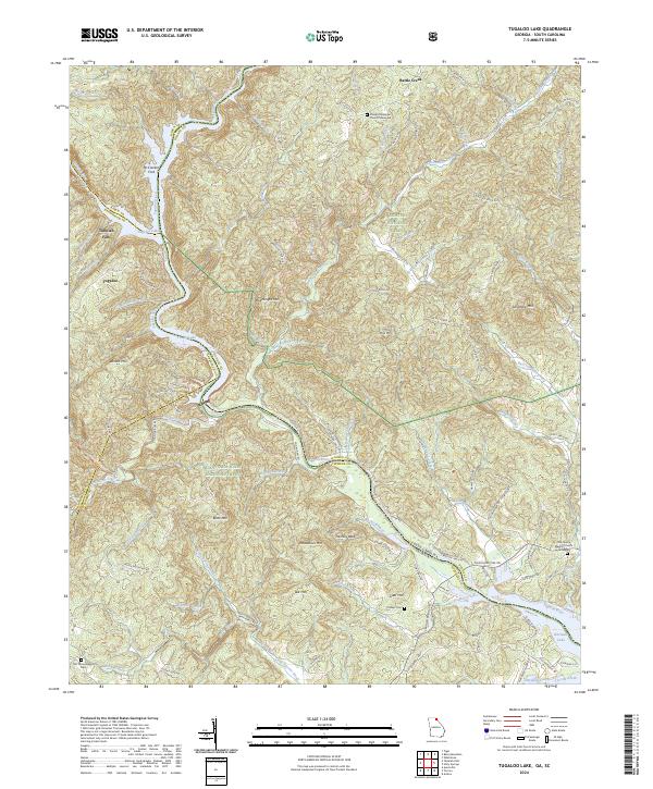 Tugaloo Lake, GA-SC — USGS 7.5-minute topo (2024)