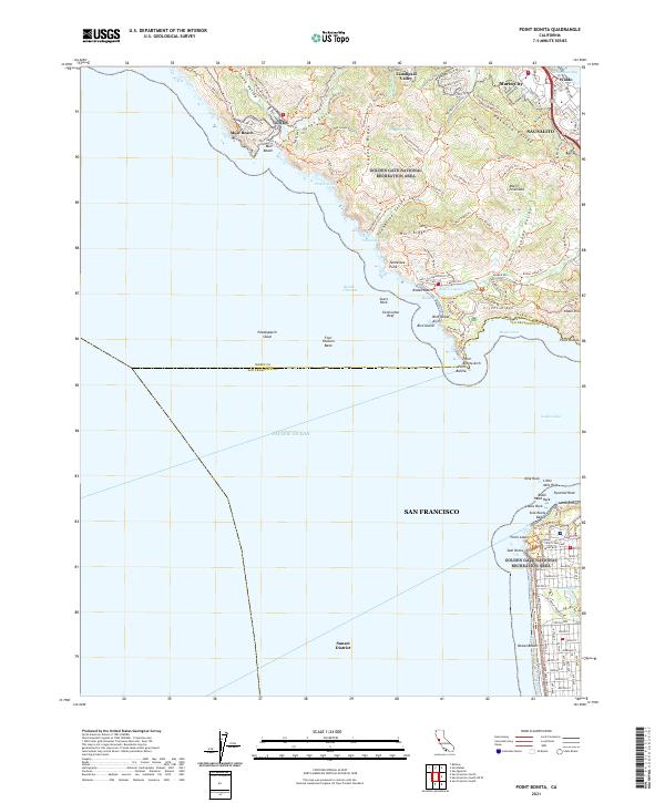 Point Bonita, CA — USGS 7.5-minute topo (2021)