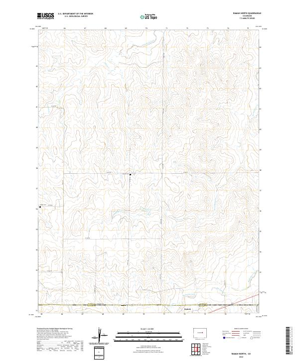 Ramah North, CO — USGS 7.5-minute topo (2022)