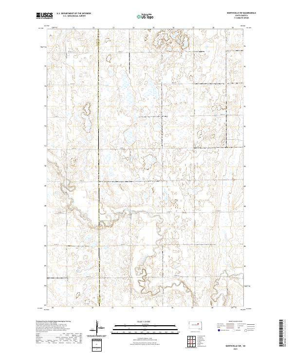 Northville SW, SD — USGS 7.5-minute topo (2021)