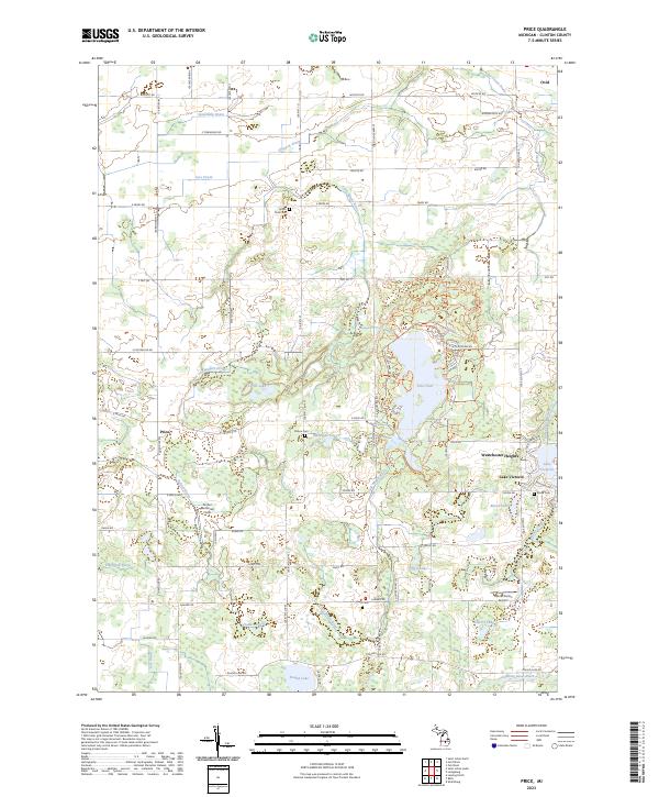 Price, MI — USGS 7.5-minute topo (2023)