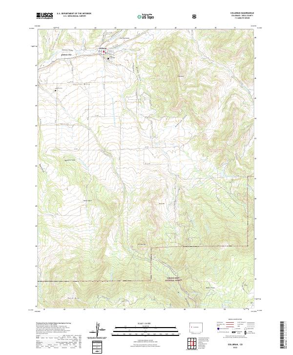 Collbran, CO — USGS 7.5-minute topo (2022)