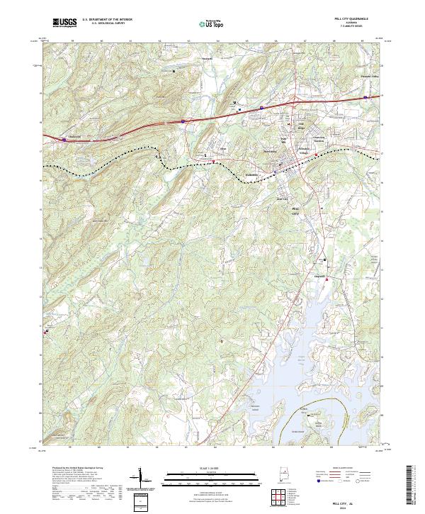 Pell City, AL — USGS 7.5-minute topo (2024)