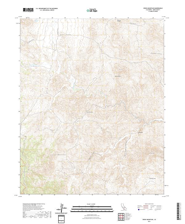 Cross Mountain, CA — USGS 7.5-minute topo (2021)