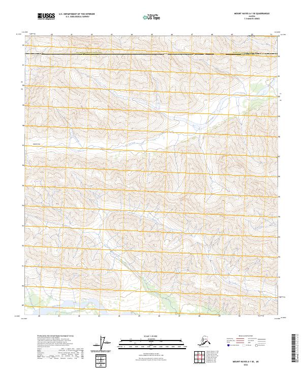 Mount Hayes A-1 SE, AK — USGS 7.5-minute topo (2024)