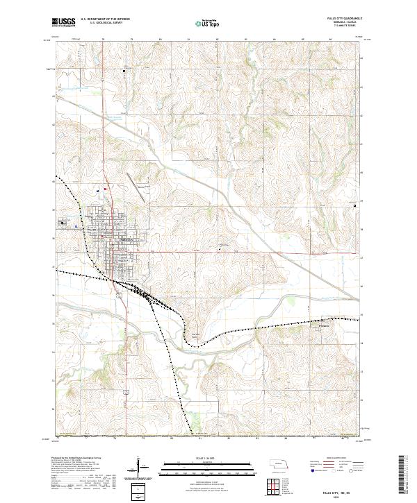 Falls City, NE-KS — USGS 7.5-minute topo (2021)