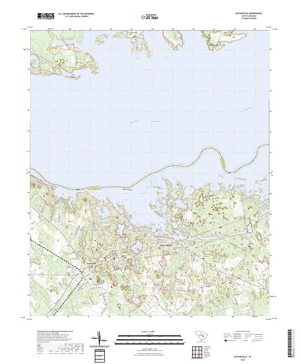 Eutawville, SC — USGS 7.5-minute topo (2024)