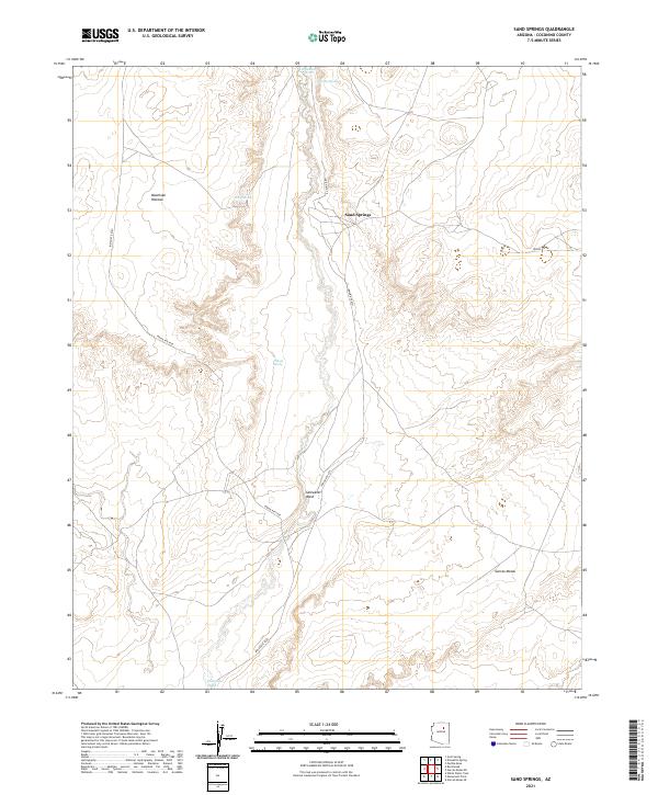 Sand Springs, AZ — USGS 7.5-minute topo (2021)