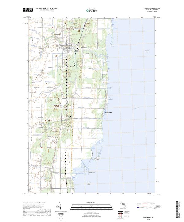 Pinconning, MI — USGS 7.5-minute topo (2023)