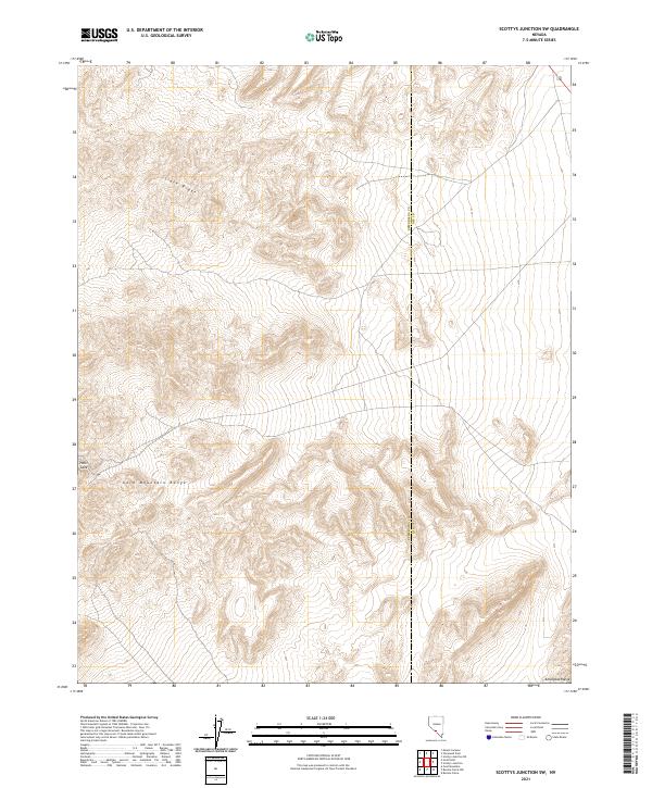 Scottys Junction SW, NV — USGS 7.5-minute topo (2021)