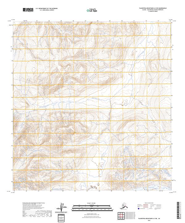 Talkeetna Mountains A-2 NE, AK — USGS 7.5-minute topo (2023)