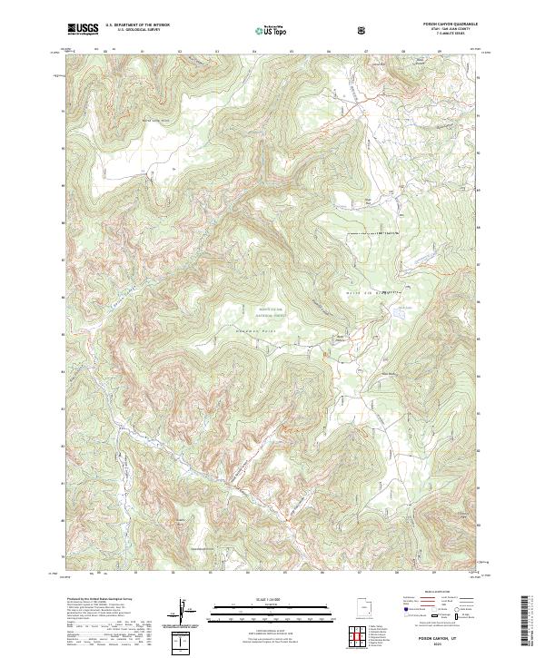 Poison Canyon, UT — USGS 7.5-minute topo (2023)