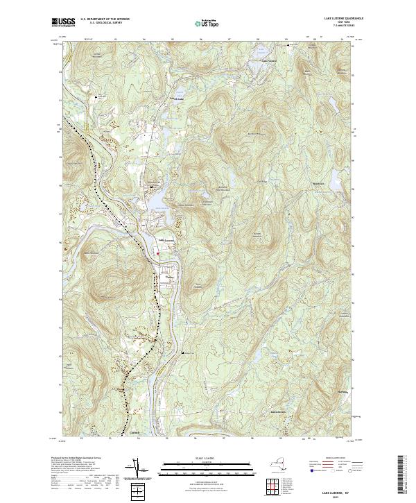 Lake Luzerne, NY — USGS 7.5-minute topo (2023)