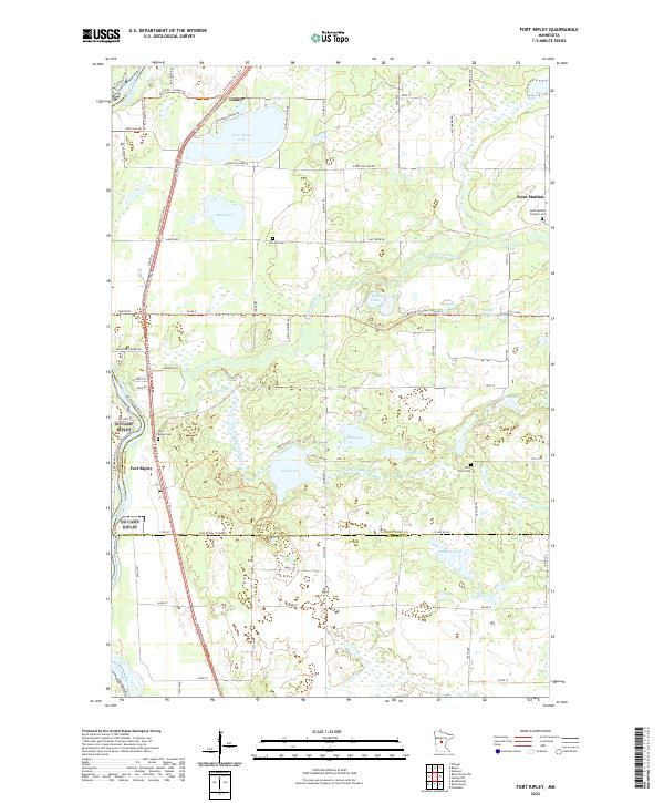 Fort Ripley, MN — USGS 7.5-minute topo (2022)