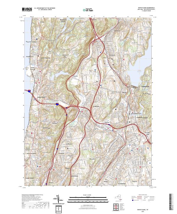 White Plains, NY — USGS 7.5-minute topo (2023)