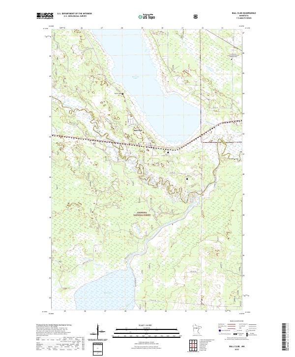 Ball Club, MN — USGS 7.5-minute topo (2022)