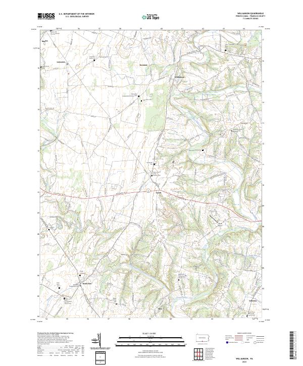 Williamson, PA — USGS 7.5-minute topo (2023)