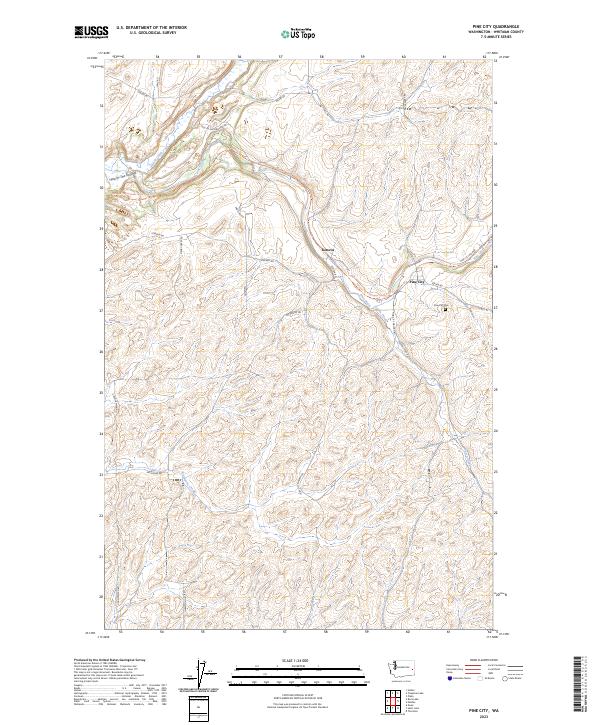Pine City, WA — USGS 7.5-minute topo (2023)