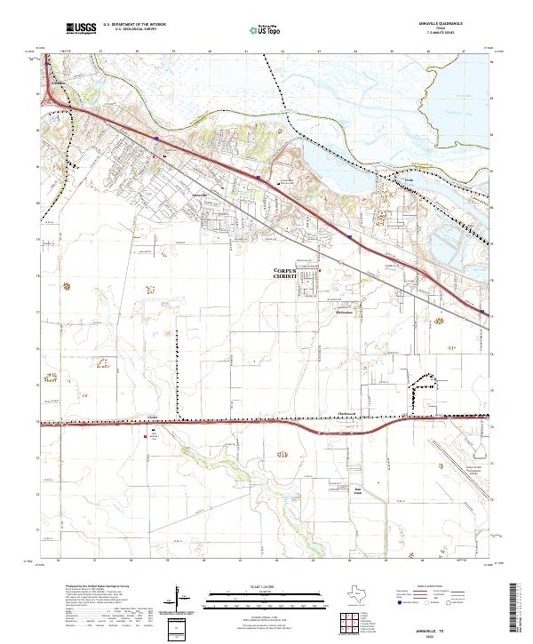 Annaville, TX — USGS 7.5-minute topo (2022)