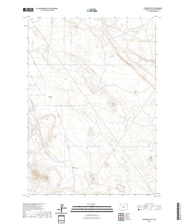 Dickerson Flat, OR — USGS 7.5-minute topo (2023)