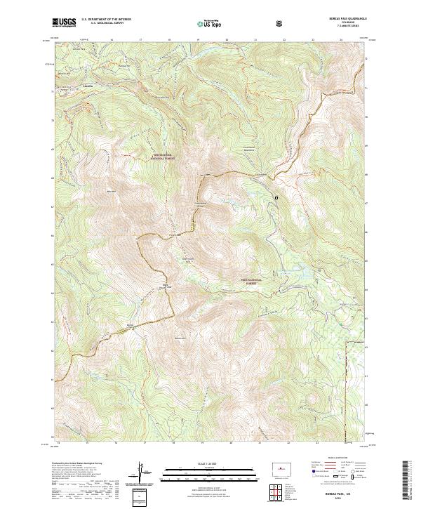 Boreas Pass, CO — USGS 7.5-minute topo (2022)