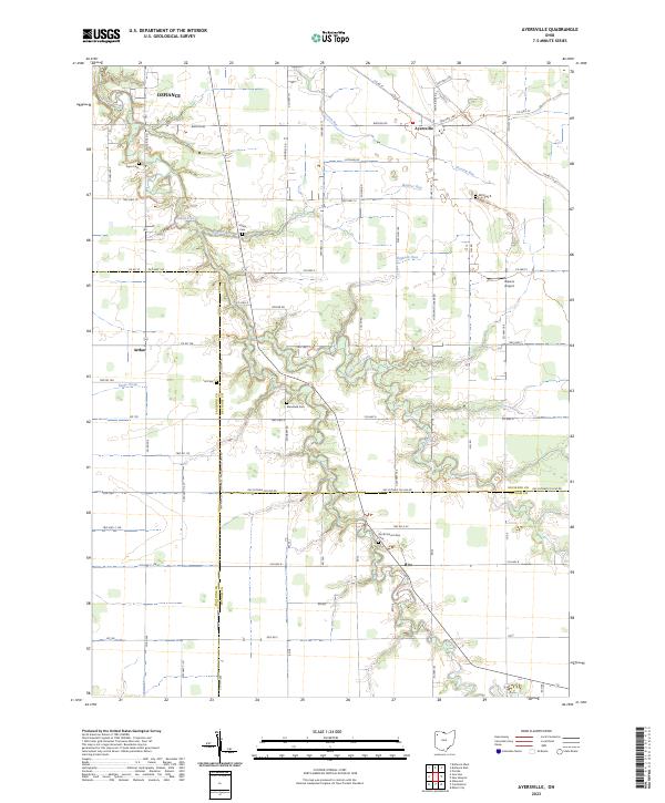 Ayersville, OH — USGS 7.5-minute topo (2023)