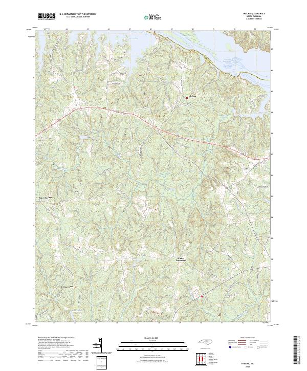 Thelma, NC — USGS 7.5-minute topo (2022)