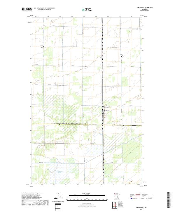 Strathcona, MN — USGS 7.5-minute topo (2022)