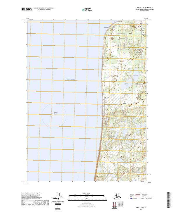 Kenai B-4 SW, AK — USGS 7.5-minute topo (2024)