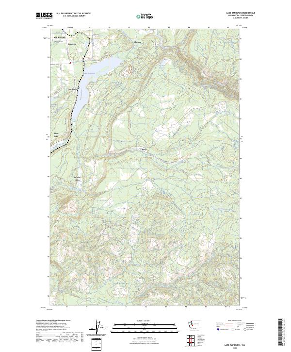 Lake Kapowsin, WA — USGS 7.5-minute topo (2023)