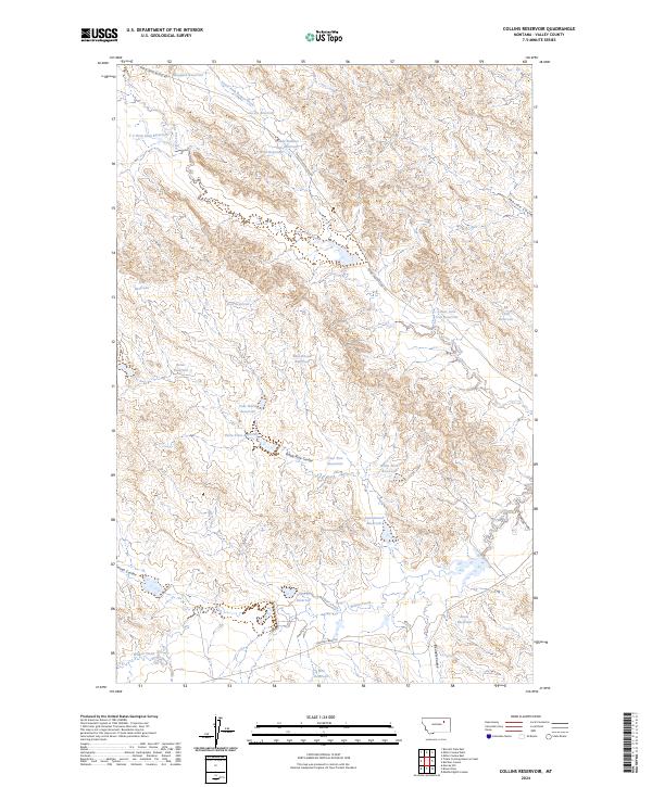 Collins Reservoir, MT — USGS 7.5-minute topo (2024)