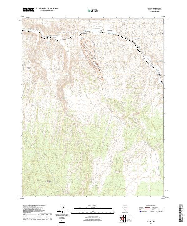 Eccles, NV — USGS 7.5-minute topo (2021)