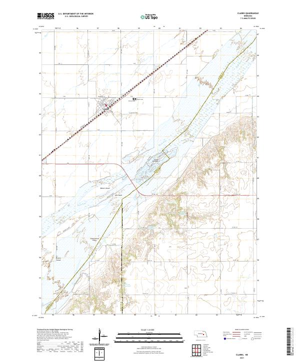 Clarks, NE — USGS 7.5-minute topo (2021)