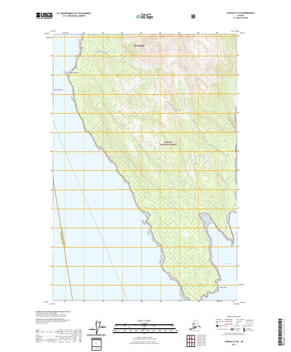 Juneau D-4 SE, AK — USGS 7.5-minute topo (2021)
