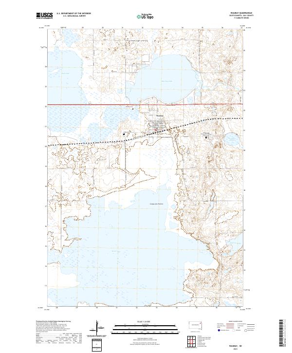 Waubay, SD — USGS 7.5-minute topo (2021)