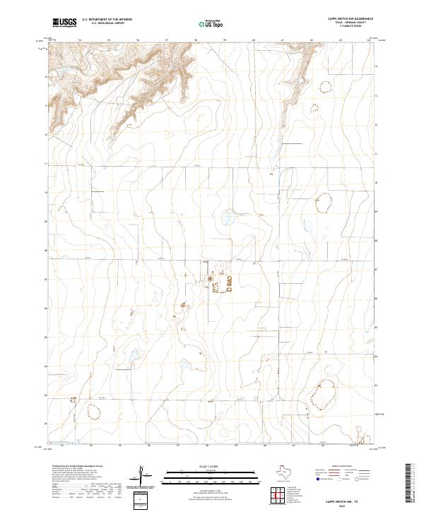 Capps Switch NW, TX — USGS 7.5-minute topo (2022)