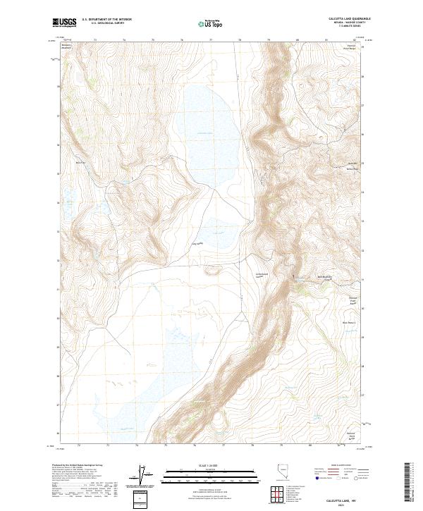 Calcutta Lake, NV — USGS 7.5-minute topo (2021)