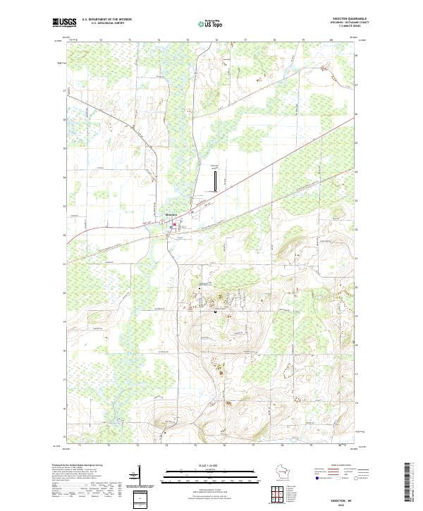 Shiocton, WI — USGS 7.5-minute topo (2022)