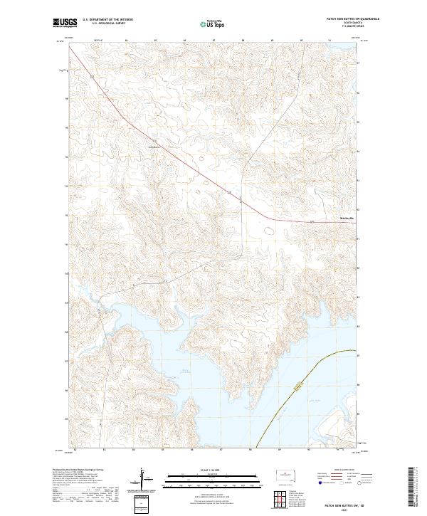 Patch Skin Buttes SW, SD — USGS 7.5-minute topo (2021)